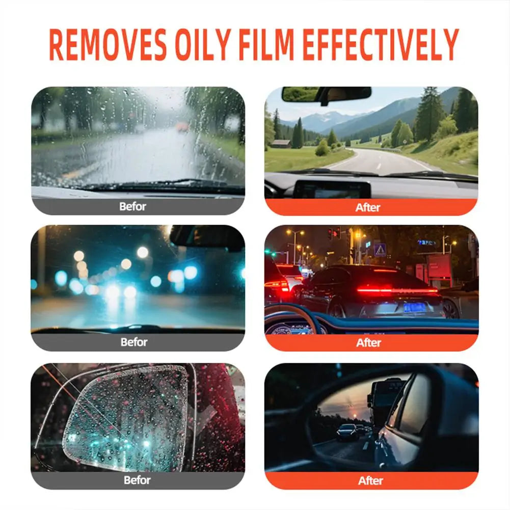 Handheld Glass Emulsion Oil Film Remover – Car Windshield Cleaner for Front, Side, and Rear Auto Glass