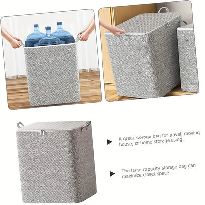 Extra Large Storage Chest with Lid – Heavy-Duty Non-Woven Fabric Organizer for Clothes & Bedding