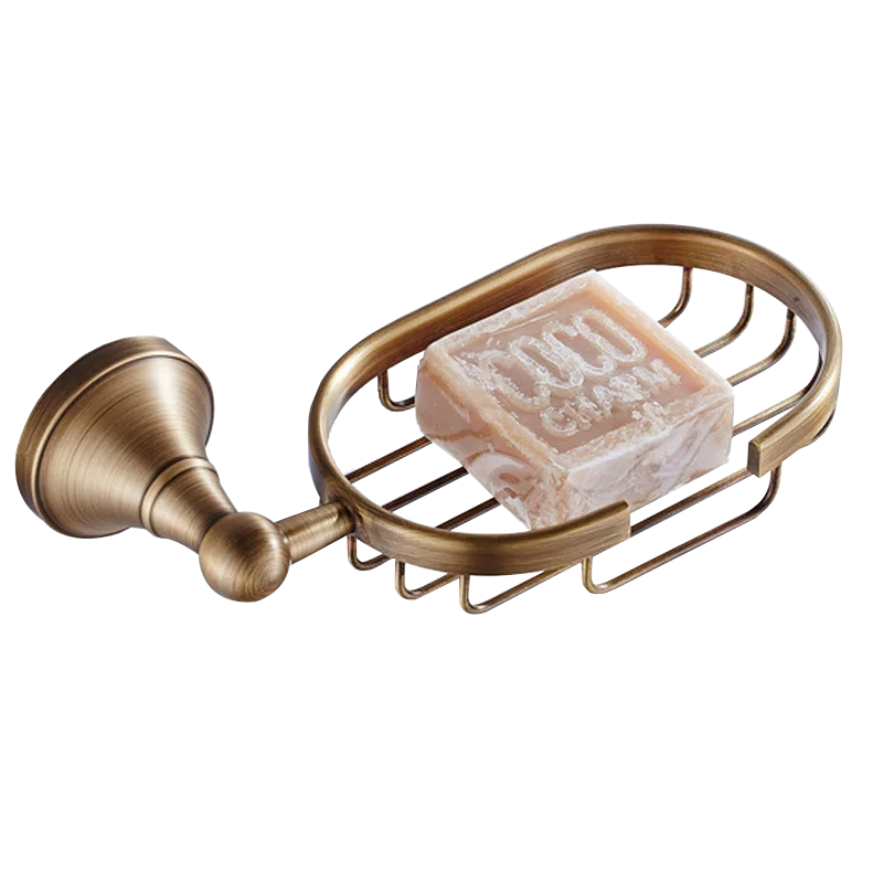 Luxury Solid Brass Bathroom Accessories Set, Antique Brass Towel Bar, Paper Holder, Towel Ring & Robe Hook