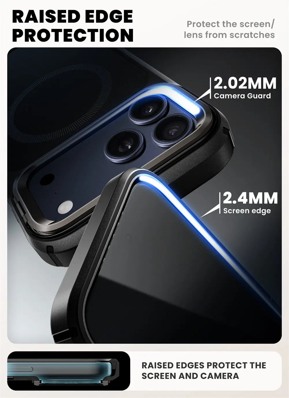 For iPhone 17 Pro Max Case 6.9" I-BLASON Are Flip Full-Body Magnetic Phone Case with Tempered Glass Screen Protector & Stand