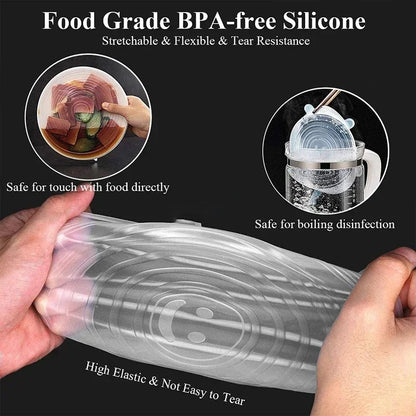 Silicone Stretch Lid – Reusable Food Cover Sealed Bowl Storage Kitchen Accessory