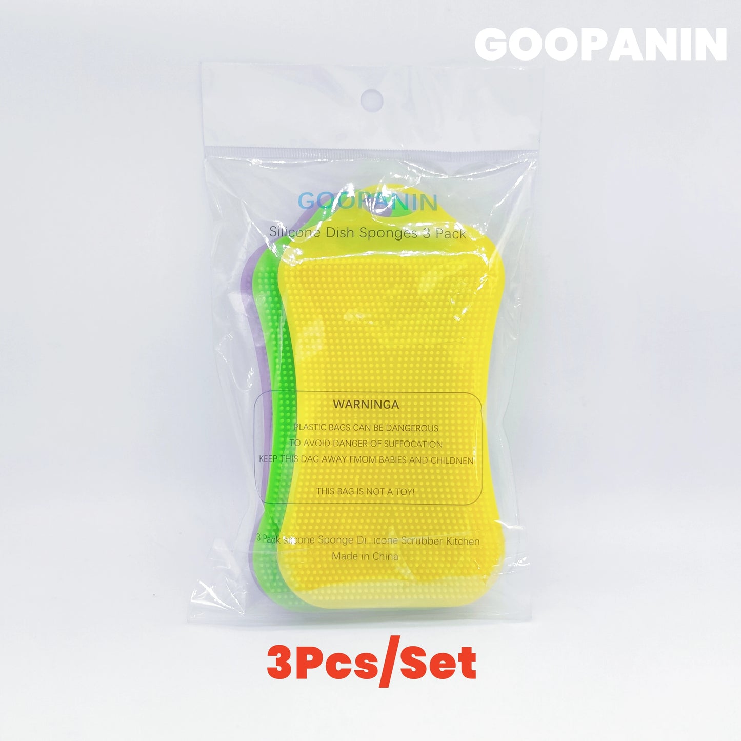 Soft Silicone Sponge Brush – Non-Stick Scratch-Free Scrubber for Kitchen Bowls and Fruit Washing