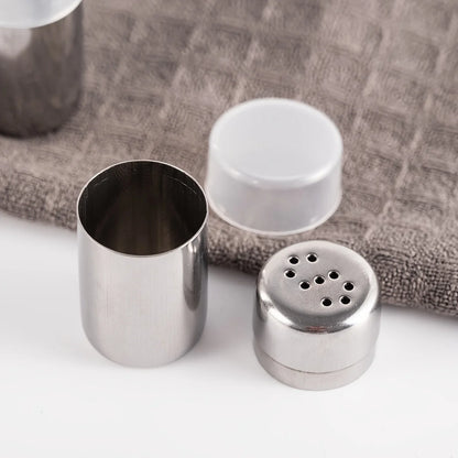 Food-Grade Stainless Steel Spice Jar – Mini Portable Salt and Pepper Shaker Leak-Proof for Camping and Picnic