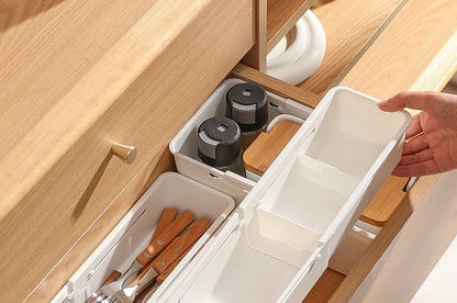 Extendable Drawer Organizer with Adjustable Dividers – Multi-Purpose Storage Box for Home, Office & Kitchen