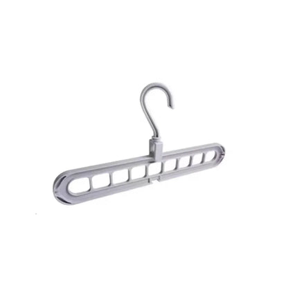 Solid Wood Multi-Hook Clothes Hanger – Vintage Wooden Organizer with 8 Hooks for Underwear & Accessories