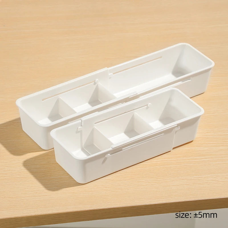 Extendable Drawer Organizer with Adjustable Dividers – Multi-Purpose Storage Box for Home, Office & Kitchen