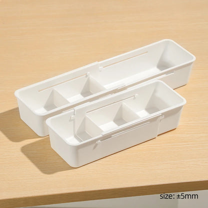 Extendable Drawer Organizer with Adjustable Dividers – Multi-Purpose Storage Box for Home, Office & Kitchen