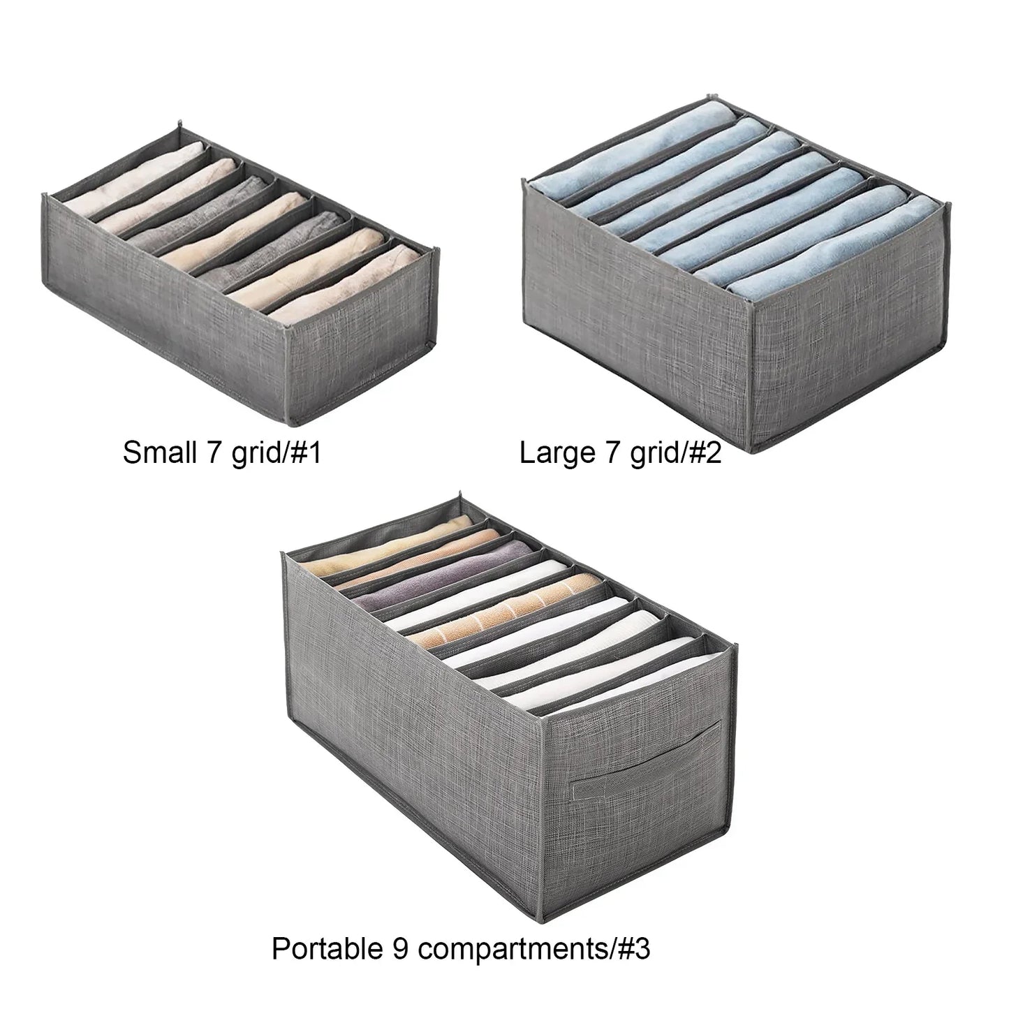 Wardrobe Clothes Organizer Storage Box – Foldable & Washable Jeans and T-Shirt Drawer Organizer