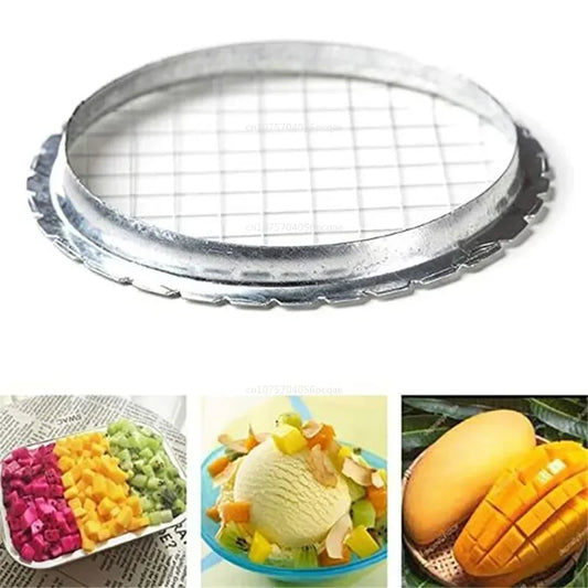 Stainless Steel Egg Slicer Cutter – Mesh Grid Vegetable & Fruit Chopper for Salad, Dessert & Potato Cubes