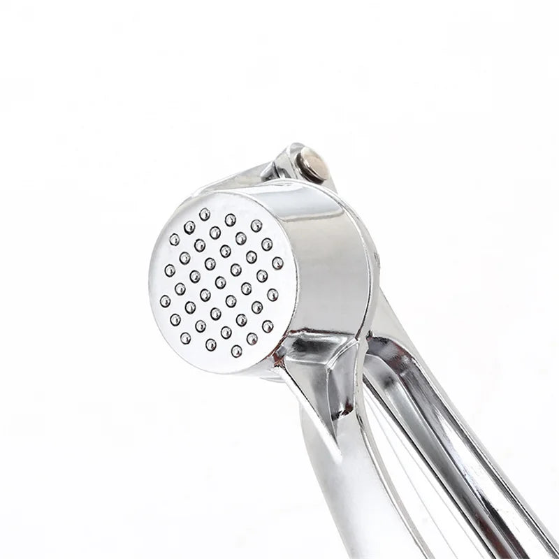 Stainless Steel Garlic Press Crusher & Mincer, Manual Garlic Smasher Squeezer Kitchen Grinding Tool