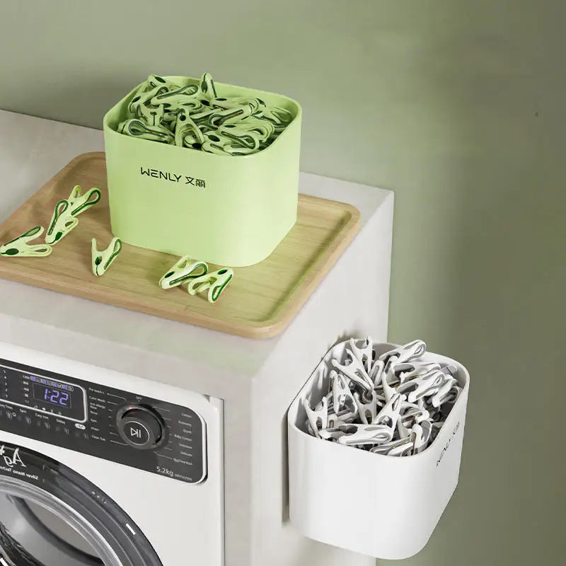 12–36PCS Plastic Clothes Pins with Storage Box, Multi-Purpose Laundry & Food Clips