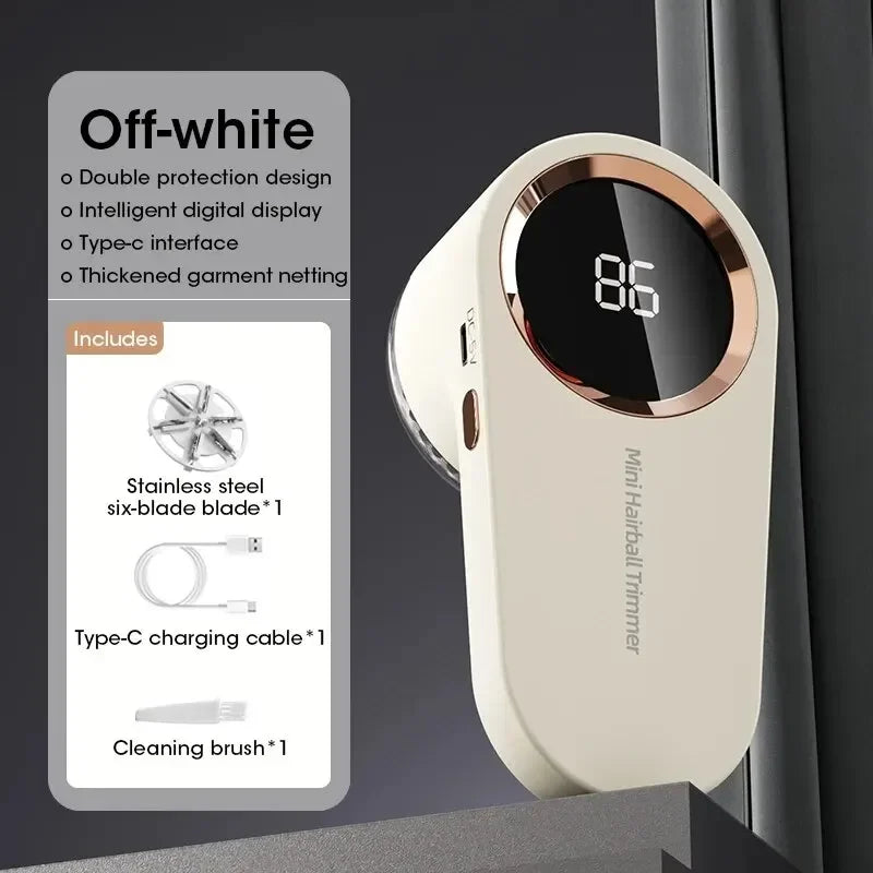 Electric Lint Remover with Digital Display – Multifunction Pellet and Fluff Remover Clothes Shaver for Sweaters