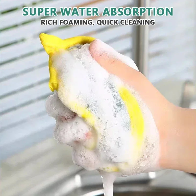 Dishwashing Sponge Reusable Washable – Double-Sided Magic Sponge for Kitchen Cleaning