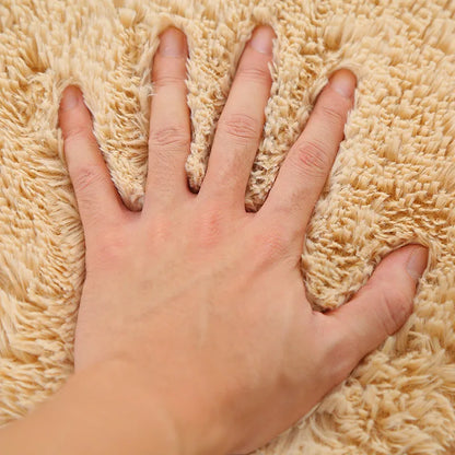 3PCS Bathroom Rug Set, Non-Slip Bath Mats with Toilet Lid Cover, Soft Fluffy Solid Color Bathroom Carpet Set