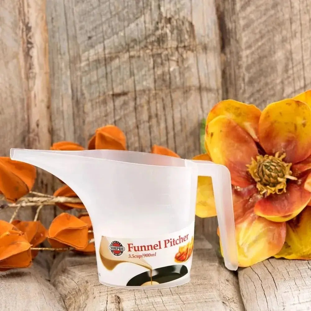 1000ML Tip Mouth Measuring Cup – Plastic Graduated Funnel Pitcher Jug with Long Spout Liquid Container