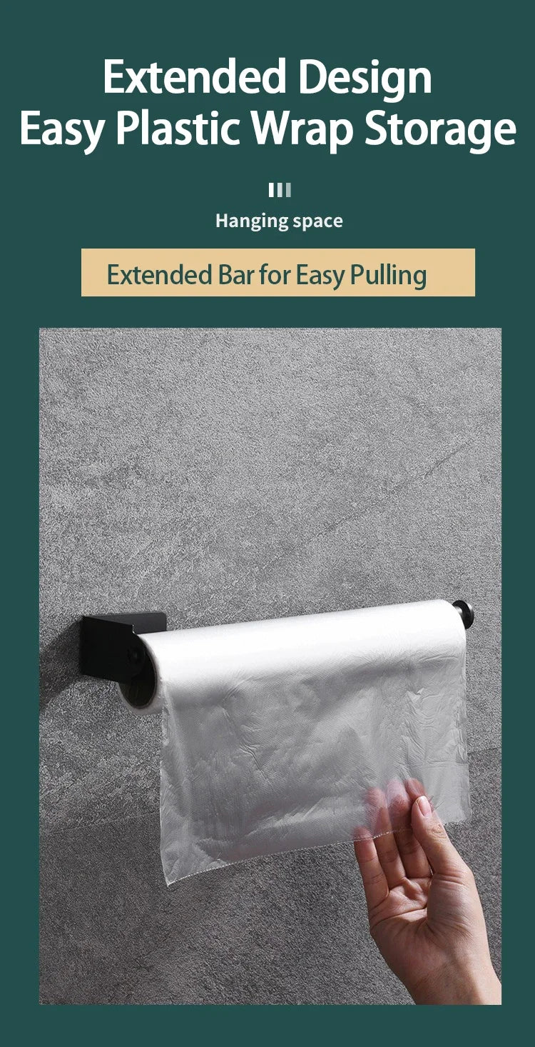 Stainless Steel Kitchen Towel Holder – Under Sink Paper Towel Holder & Storage Rack Organizer