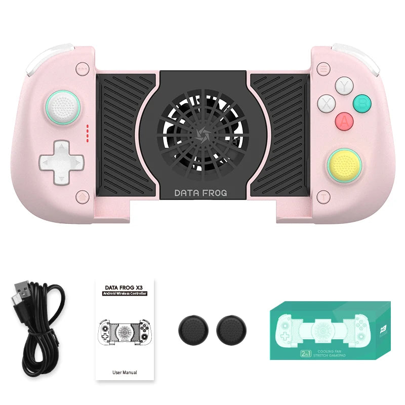 DATA FROG X3 Wireless Game Controller for Android, Switch, and PC, Bluetooth Mobile Gaming Gamepad with Hall-Linear Triggers for PUBG, COD, FIFA, and Mobile Games