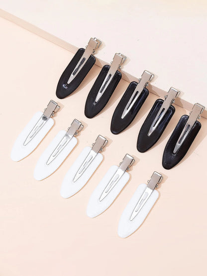 10-Piece No-Bend Seamless Hair Clips Set for Women and Girls, Crease-Free Bangs Barrettes for Makeup, Face Washing, and Hair Styling Accessories