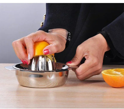 304 Stainless Steel Manual Fruit Juicer – Portable Lemon & Orange Hand Press Juicer for Kitchen