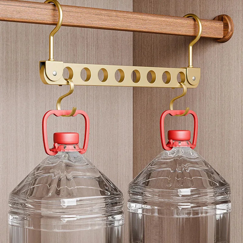 Foldable Rotatable Magic Clothes Hanger Organizer – Multi-Hole Metal Wardrobe Space Saver Hook