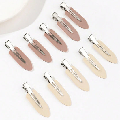 10-Piece No-Bend Seamless Hair Clips Set for Women and Girls, Crease-Free Bangs Barrettes for Makeup, Face Washing, and Hair Styling Accessories