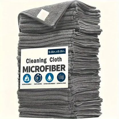 Thickened Microfiber Cleaning Cloths – Lint-Free Reusable Absorbent Towels for Car Windows and Household Cleaning