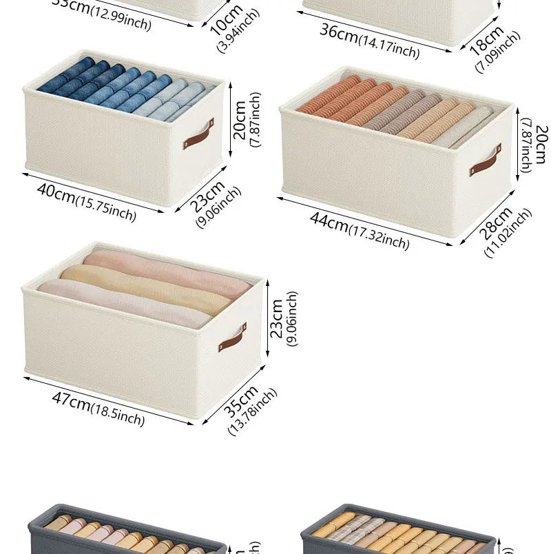 Oxford Fabric Storage Basket – Uncovered Clothing & Toy Organizer Box for Bedroom & Cabinet