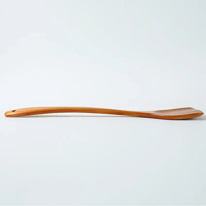 Bamboo Wood Spatula 39cm – Long Handle Wooden Cooking Spatula Safe for Non-Stick Pans