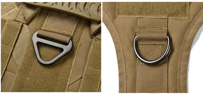 Tactical Dog Harness and Leash Set for Large and Medium Dogs, Military-Style Training Vest for German Shepherd, Golden Retriever, and Working Breeds