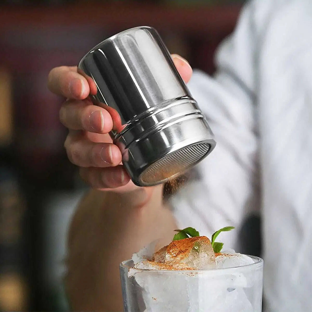 Stainless Steel Powder Shaker, Mesh Spice Duster with Lid for Cocoa, Pepper, Sugar, Salt and Cinnamon