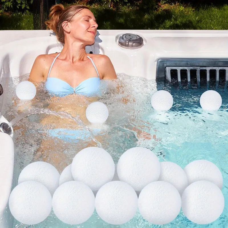 Reusable 3-Inch Oil Absorbing Sponge Cleaning Balls – Floating Pool Filters for Pools, Hot Tubs, and Spas