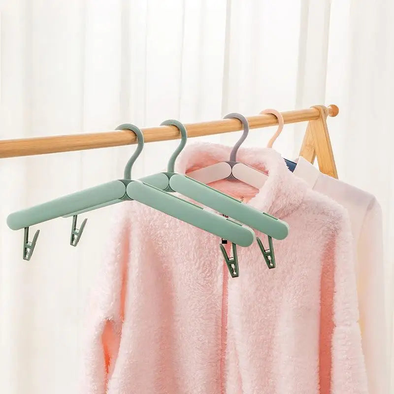 Travel Foldable Clothes Hanger – Portable Wardrobe Drying Rack for Outdoor Travel & Home Use