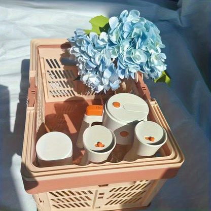 Folding Storage Cabinet – Installation-Free Storage Box Organizer for Living Room, Kitchen, Toys & Snacks