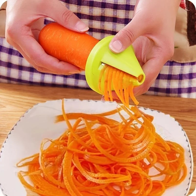 Kitchen Rotating Shredder – Manual Spiral Peeler Vegetable Slicer for Fruit, Potato, and Radish
