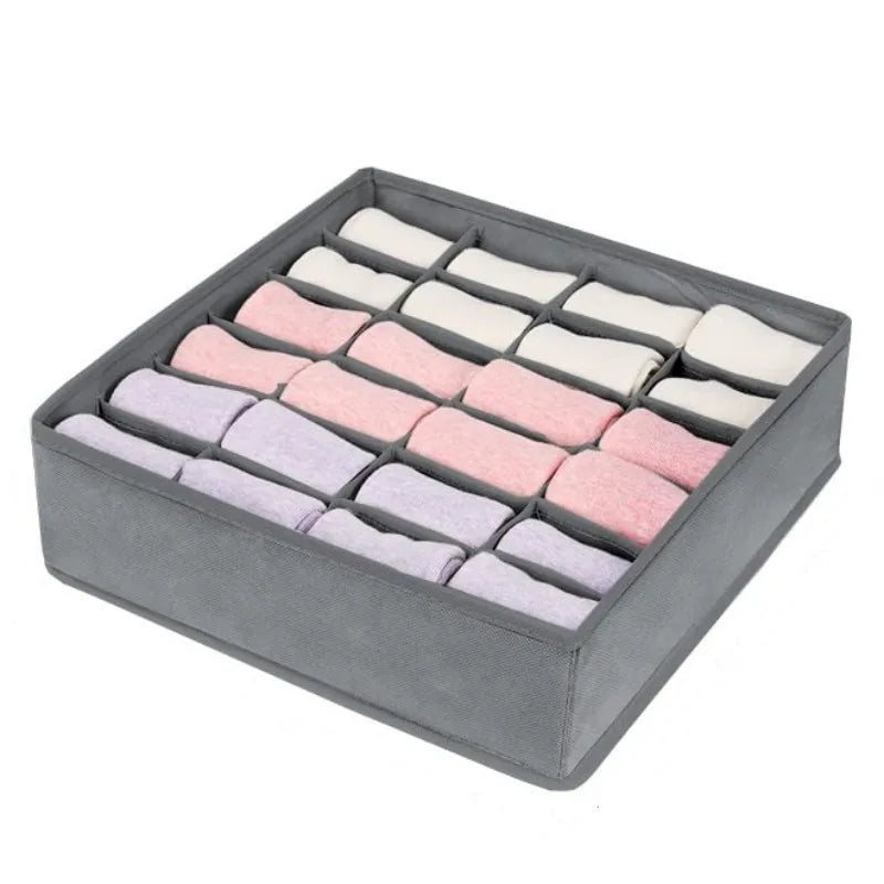 Underwear Drawer Organizer Box – Bra, Socks & Clothes Storage for Cabinet, Closet & Wardrobe