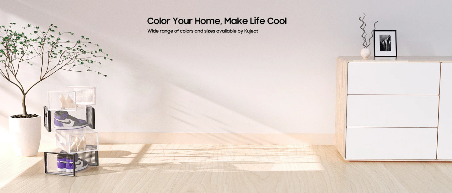 Clear Stackable Shoe Storage Boxes, Large Sneaker Organizer Containers, Shoe Rack Alternative