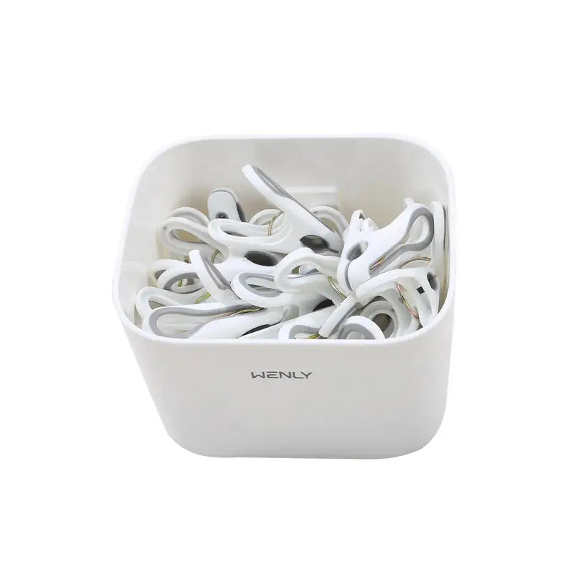 12–36PCS Plastic Clothes Pins with Storage Box, Multi-Purpose Laundry & Food Clips