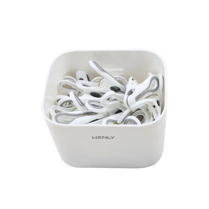12–36PCS Plastic Clothes Pins with Storage Box, Multi-Purpose Laundry & Food Clips