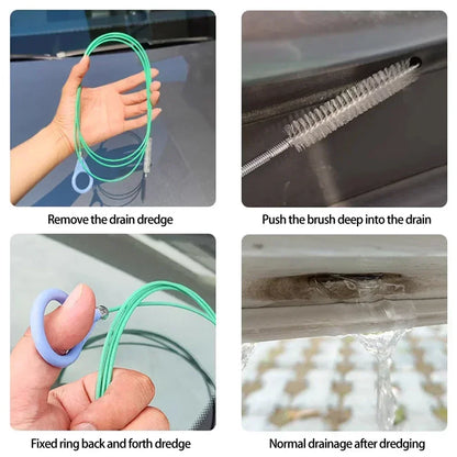 Car Drain Dredge Cleaning Brush (2/3/5M) – Long Spiral Scrub Tool for Auto Sunroof & Hose Drain Cleaning