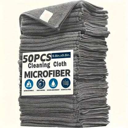 Thickened Microfiber Cleaning Cloths – Lint-Free Reusable Absorbent Towels for Car Windows and Household Cleaning