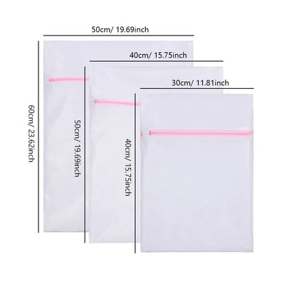 Bra & Underwear Laundry Bags Set, 3-Piece Zippered Mesh Wash Bags for Delicates and Lingerie Protection