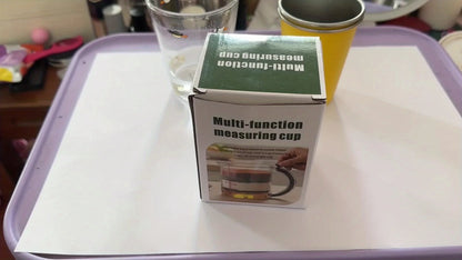 4-in-1 Adjustable Measuring Cup – Multifunctional Kitchen Measuring Cup with Scraper-Style Seal Base for Cooking and Baking