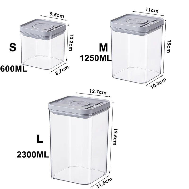Airtight Pop Food Storage Containers, BPA-Free Stackable Pantry Storage Containers for Cereal, Snacks, Flour & Sugar