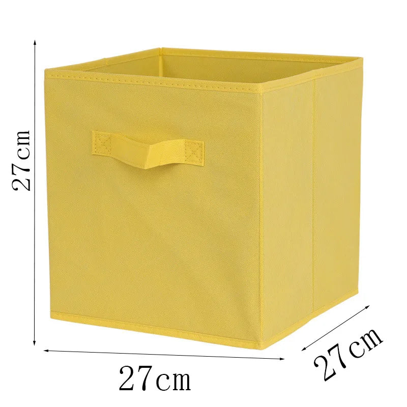 Non-Woven Fabric Storage Box, High-Quality Foldable Multi-Functional Lattice Organizer for Books & Home Storage