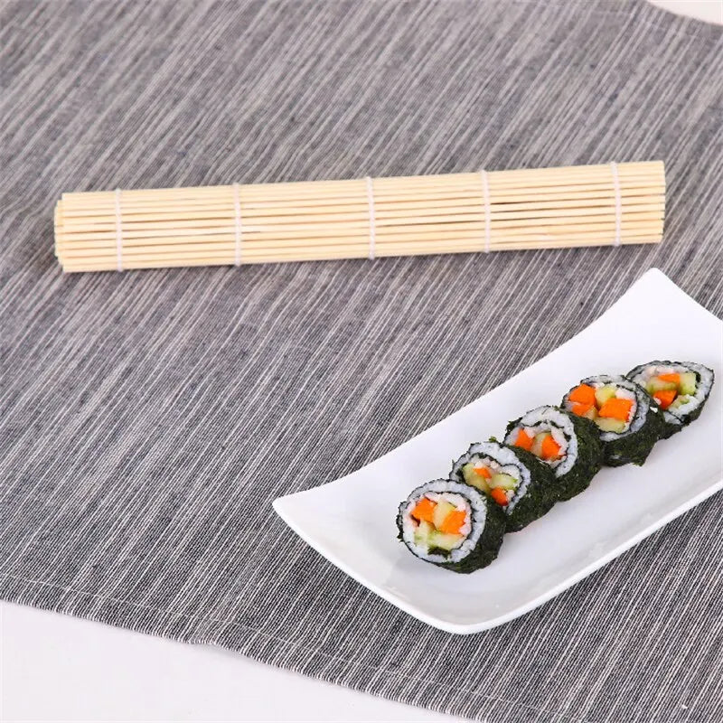 DIY Bamboo Sushi Maker Rolling Mat – Sushi Tools Rice Roller Hand Maker Kitchen Gadget