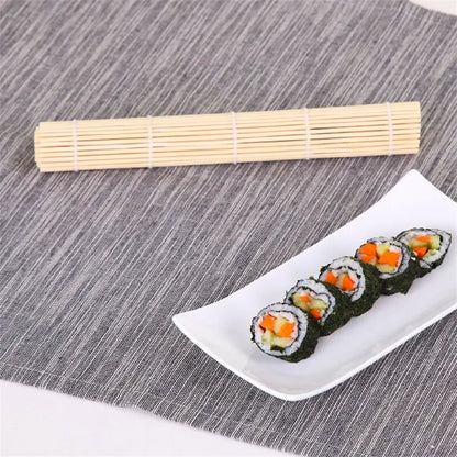DIY Bamboo Sushi Maker Rolling Mat – Sushi Tools Rice Roller Hand Maker Kitchen Gadget