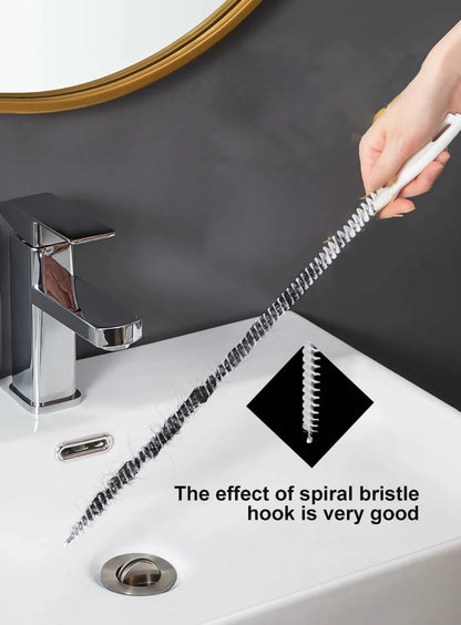 Pipe Dredging Brush – Flexible Drain Cleaner for Bathroom Hair, Sink & Sewer Clog Removal