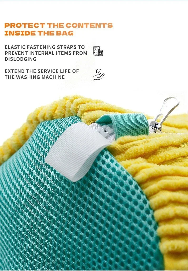 Shoe Washing Bag for Washing Machine – Zippered Laundry Cleaning Bag with Soft Fibers for Sneakers
