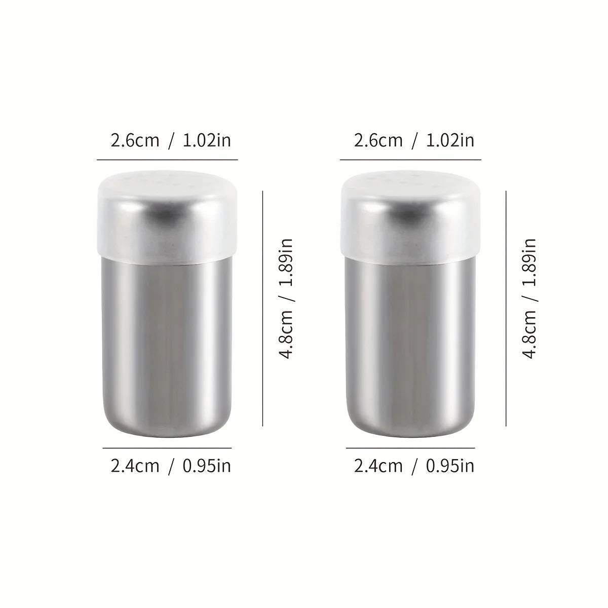 Food-Grade Stainless Steel Spice Jar – Mini Portable Salt and Pepper Shaker Leak-Proof for Camping and Picnic