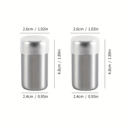 Food-Grade Stainless Steel Spice Jar – Mini Portable Salt and Pepper Shaker Leak-Proof for Camping and Picnic
